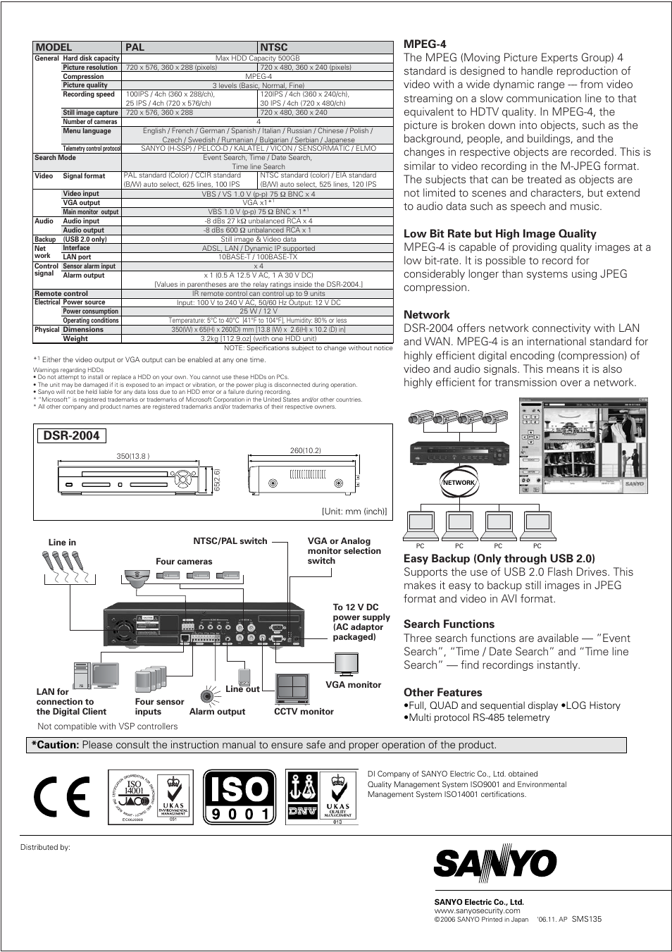 Dsr-2004 | Sanyo DSR-2004 User Manual | Page 2 / 2