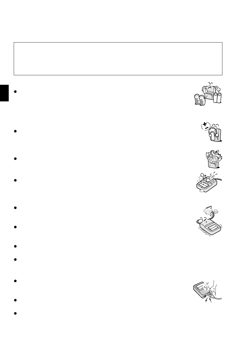 Warning | Sanyo VPC-SX550EX User Manual | Page 10 / 52