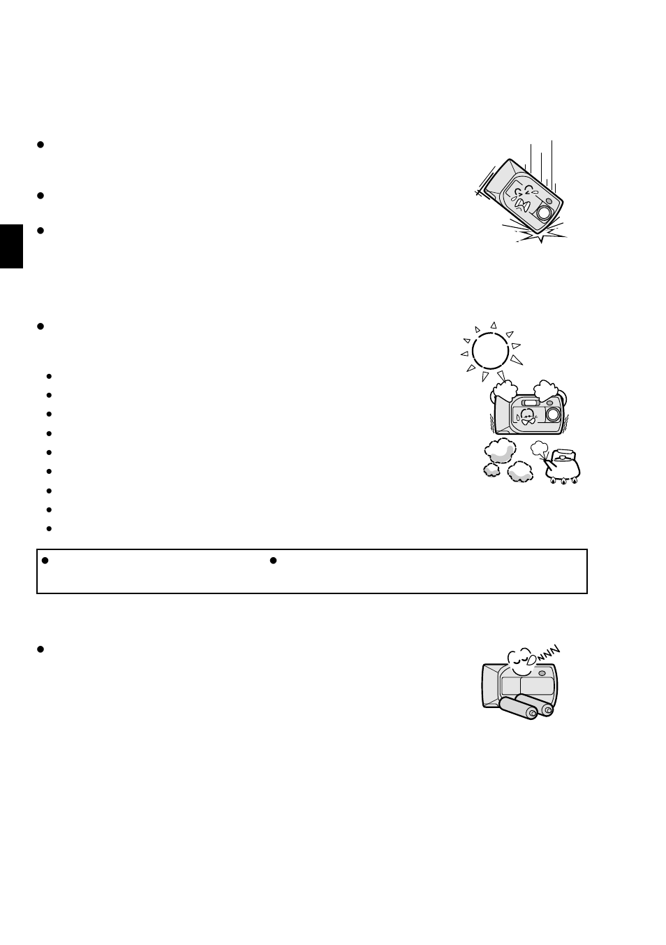 Caution, Cautions during use and storage | Sanyo VPC-SX550EX User Manual | Page 12 / 52