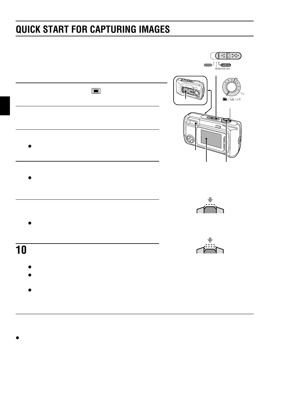 Quick start for capturing images | Sanyo VPC-SX550EX User Manual | Page 20 / 52