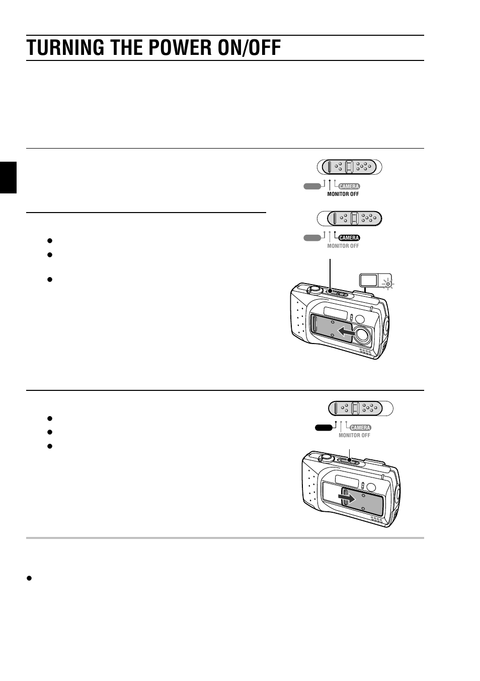 Turning the power on/off, Turning the power on | Sanyo VPC-SX550EX User Manual | Page 30 / 52