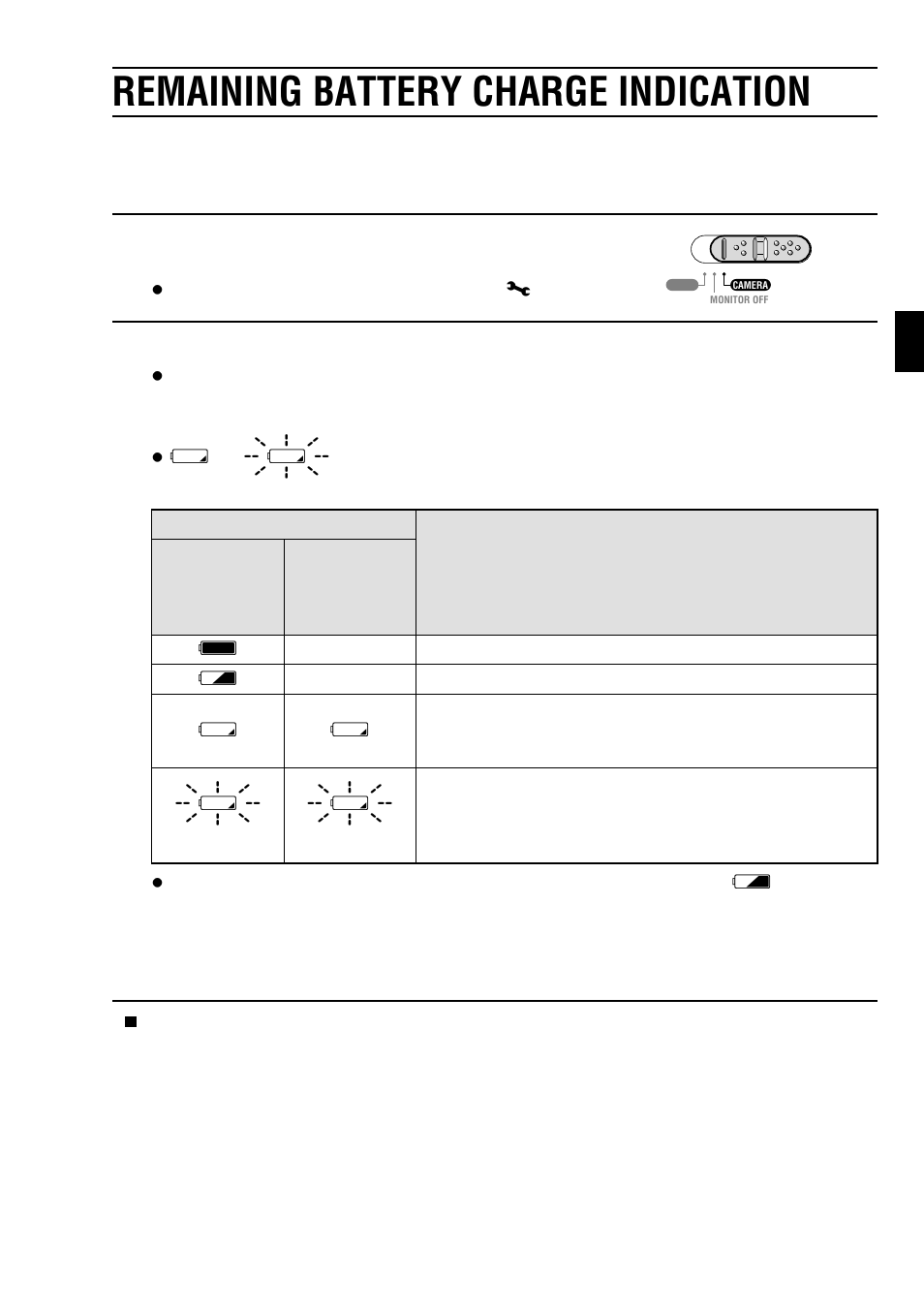 Remaining battery charge indication | Sanyo VPC-SX550EX User Manual | Page 47 / 52