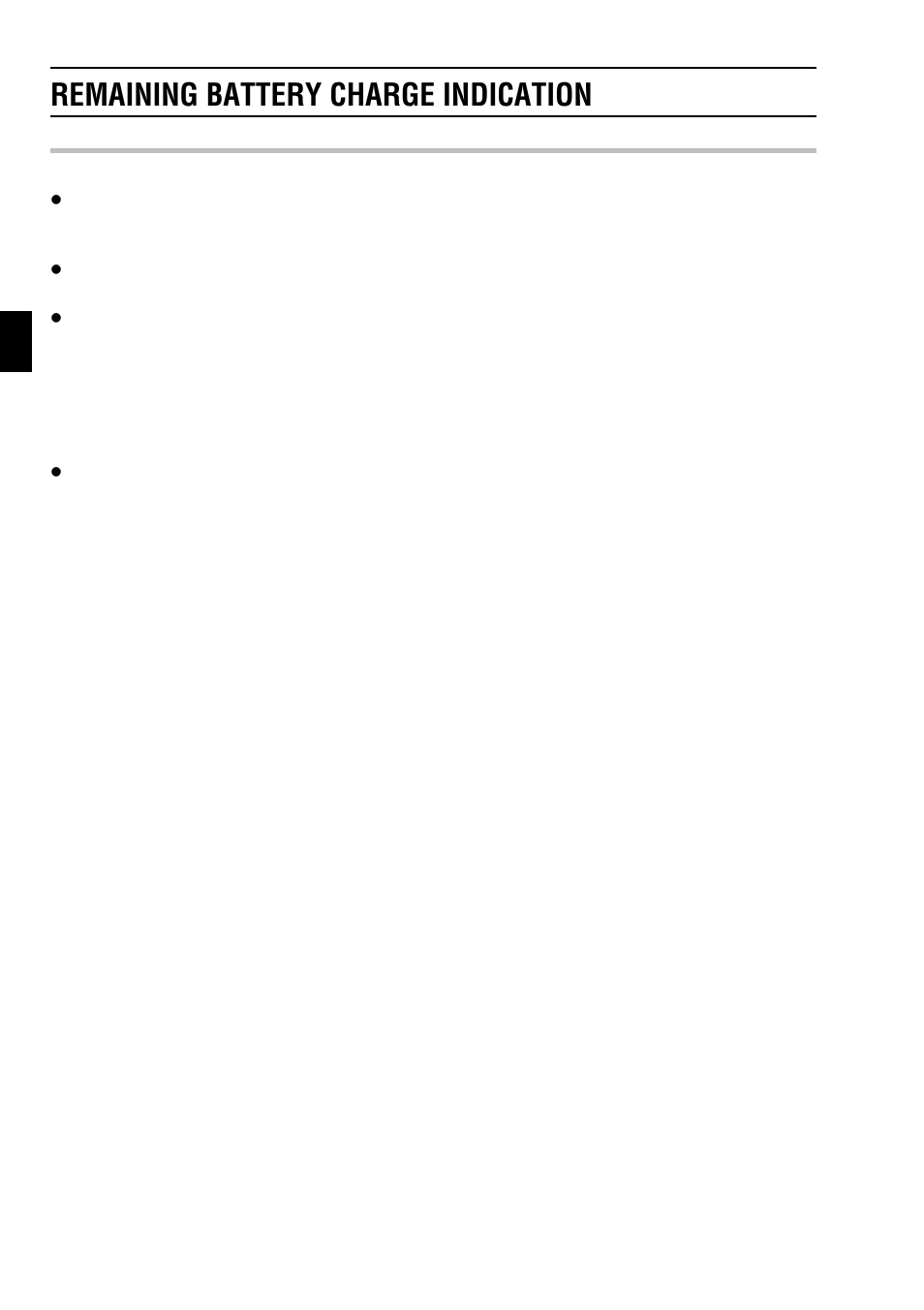 Remaining battery charge indication | Sanyo VPC-SX550EX User Manual | Page 48 / 52