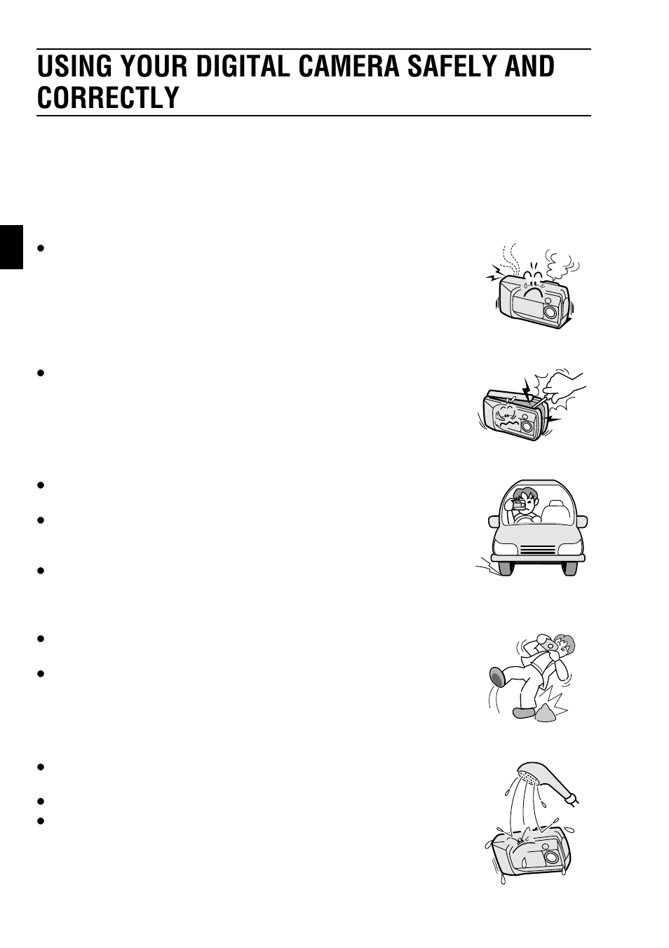 Using your digital camera safely and correctly, Warning | Sanyo VPC-SX550EX User Manual | Page 6 / 52