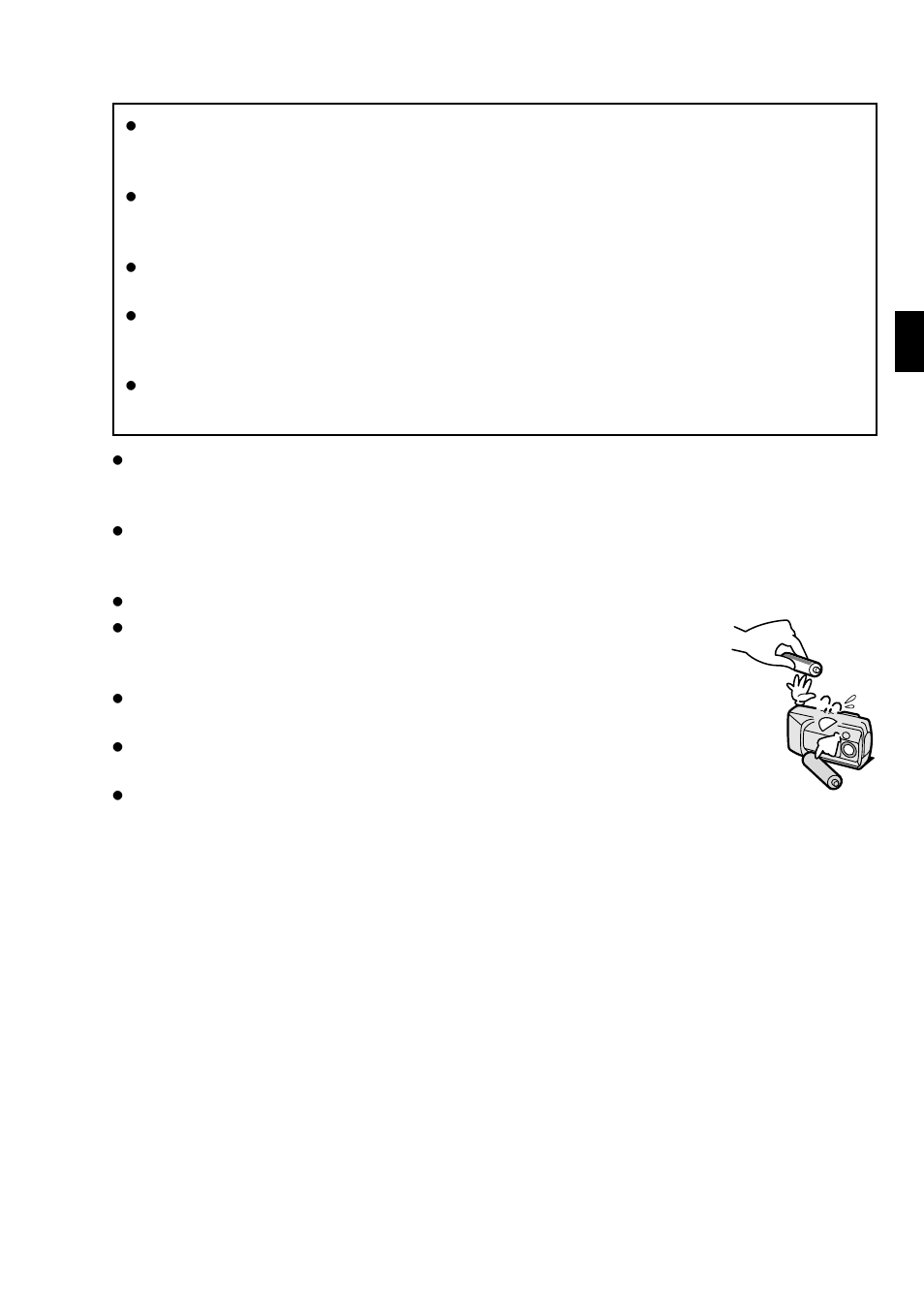 General precautions | Sanyo VPC-SX550EX User Manual | Page 9 / 52