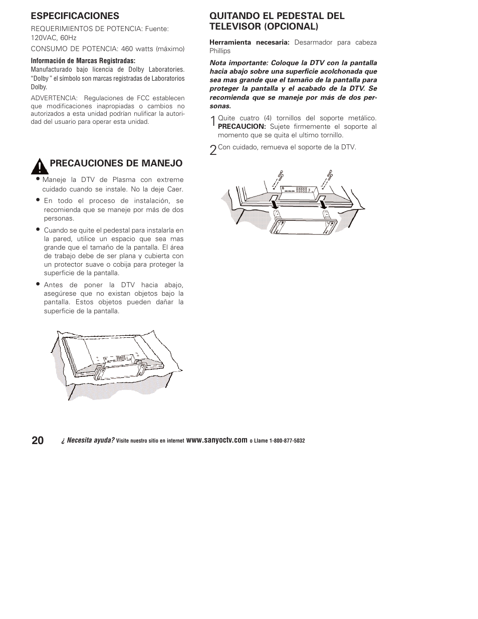 Sanyo Vizzon DP50747 User Manual | Page 20 / 52