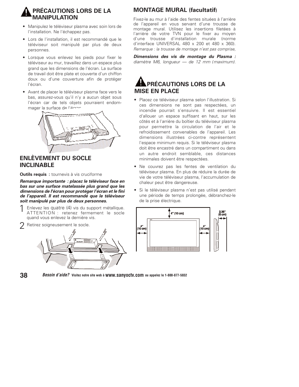 Sanyo Vizzon DP50747 User Manual | Page 38 / 52