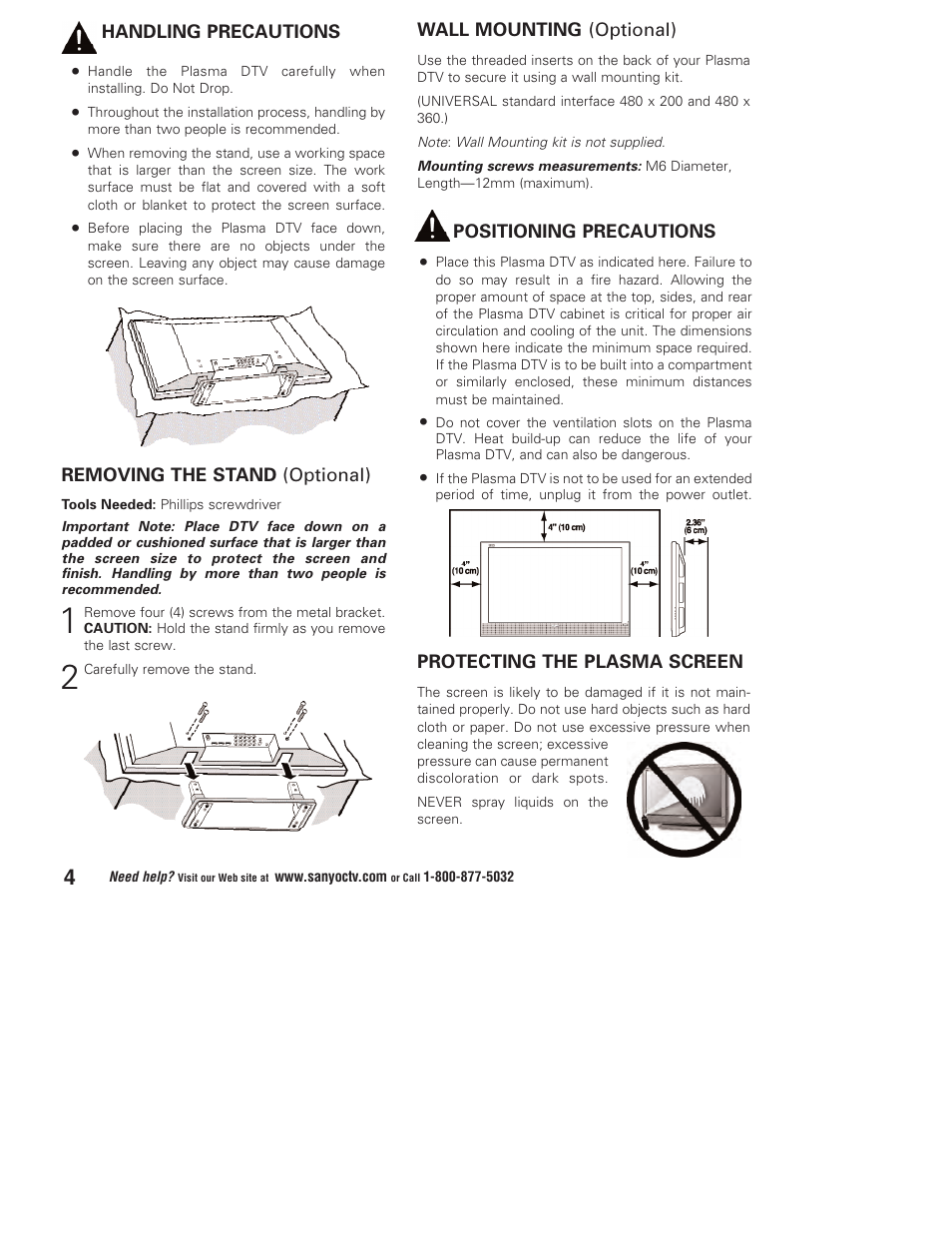 Sanyo Vizzon DP50747 User Manual | Page 4 / 52