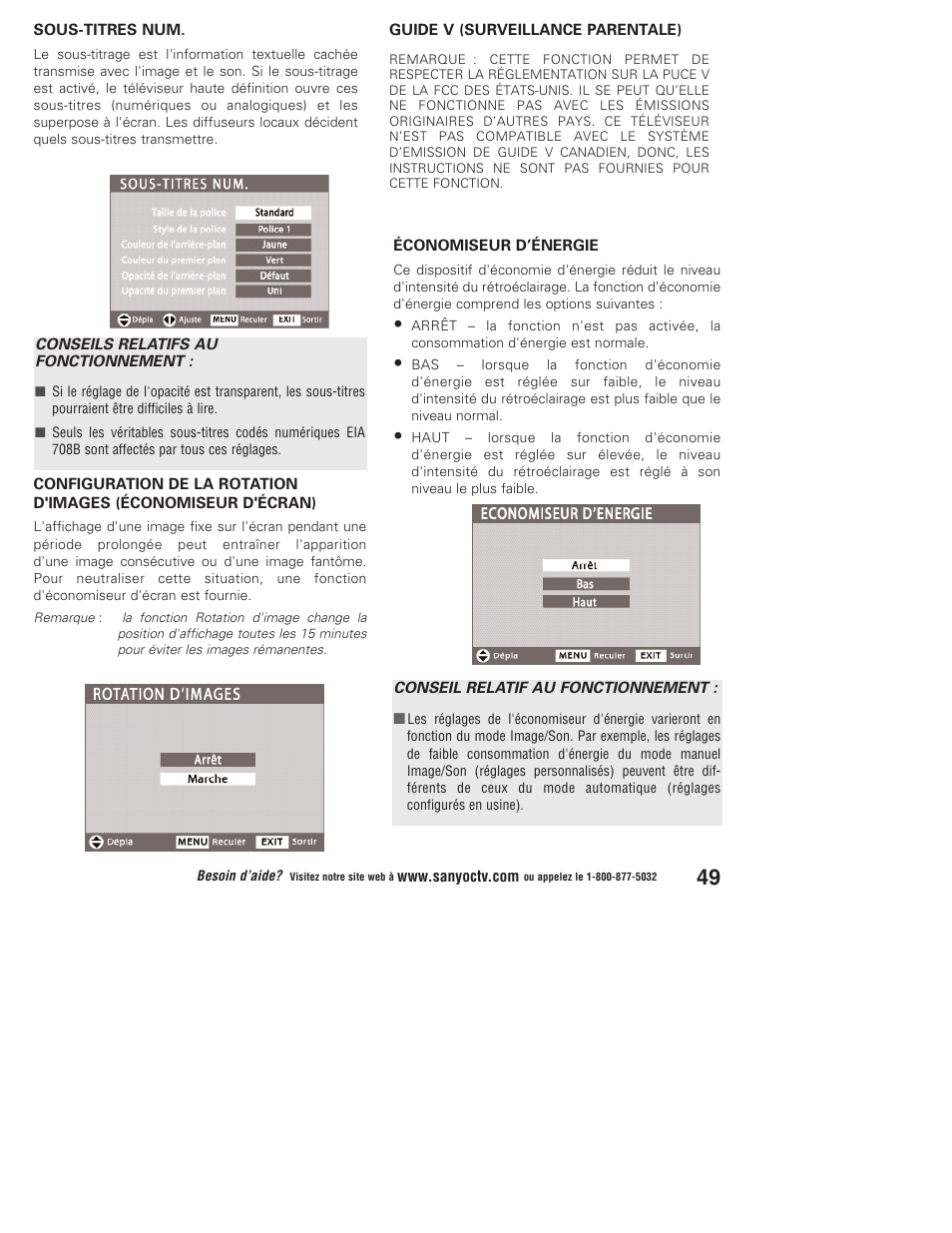 Sanyo Vizzon DP50747 User Manual | Page 49 / 52