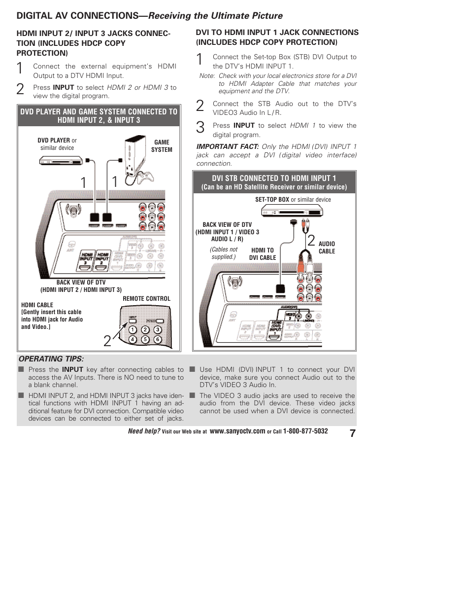 Sanyo Vizzon DP50747 User Manual | Page 7 / 52