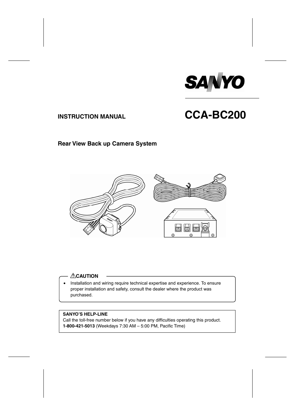 Sanyo CCA-BC200 User Manual | 24 pages