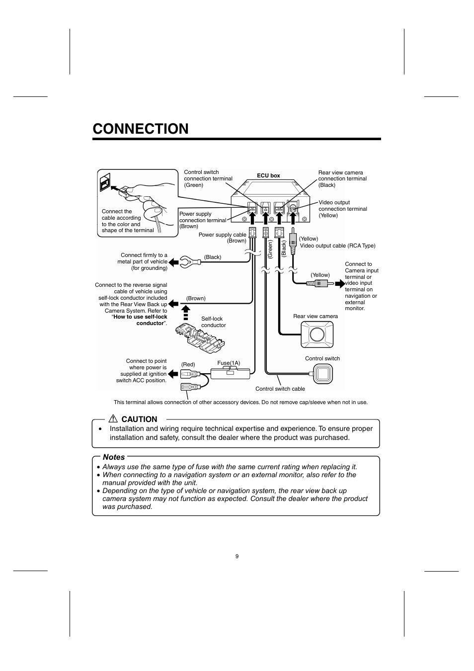 Connection, Caution | Sanyo CCA-BC200 User Manual | Page 10 / 24
