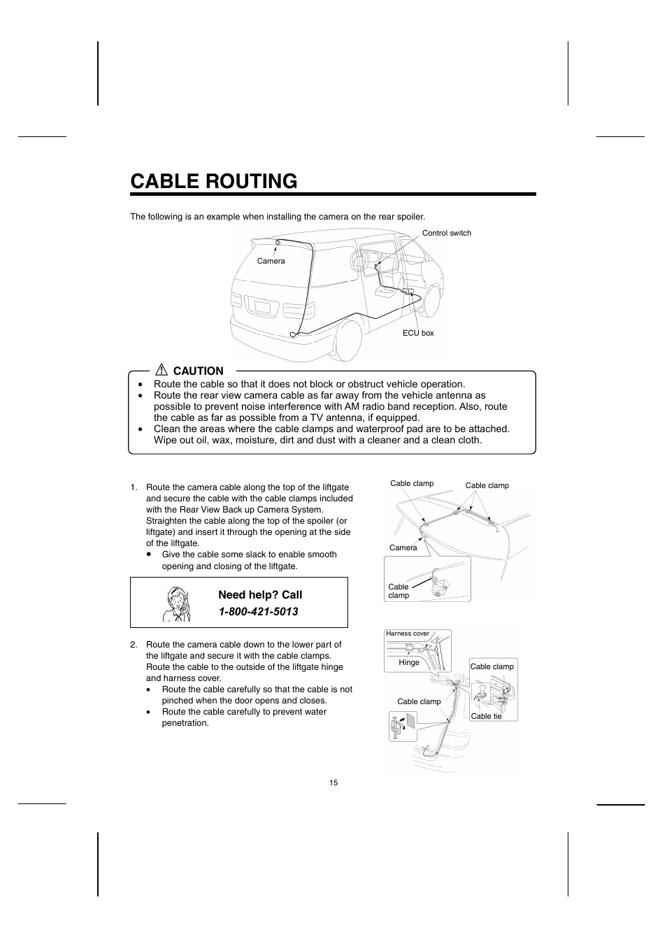 Cable routing | Sanyo CCA-BC200 User Manual | Page 16 / 24