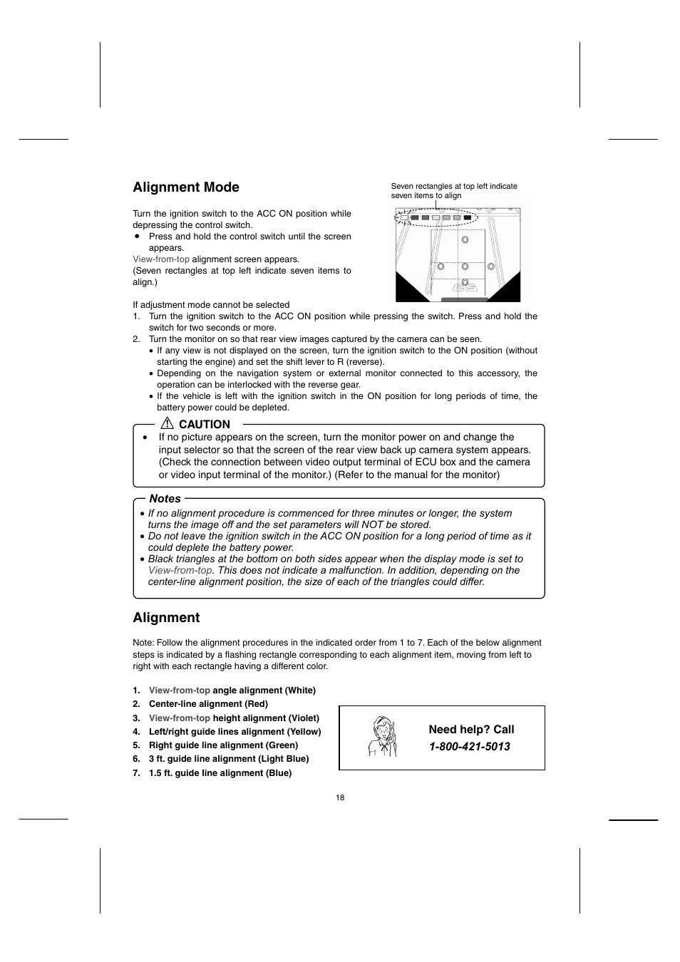 Alignment mode, Alignment | Sanyo CCA-BC200 User Manual | Page 19 / 24