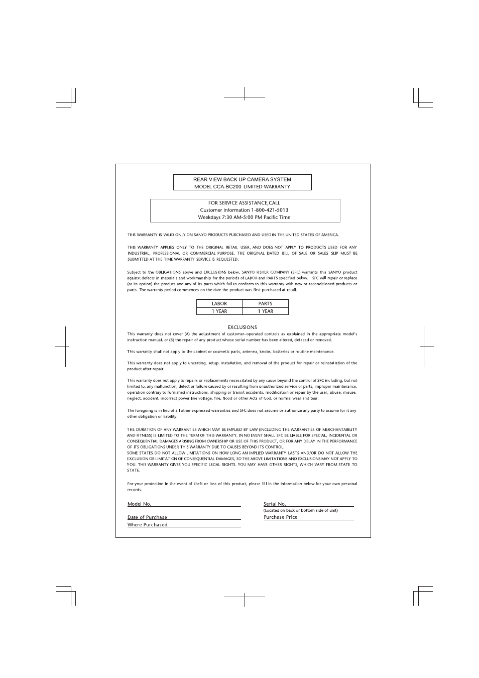 Sanyo CCA-BC200 User Manual | Page 2 / 24