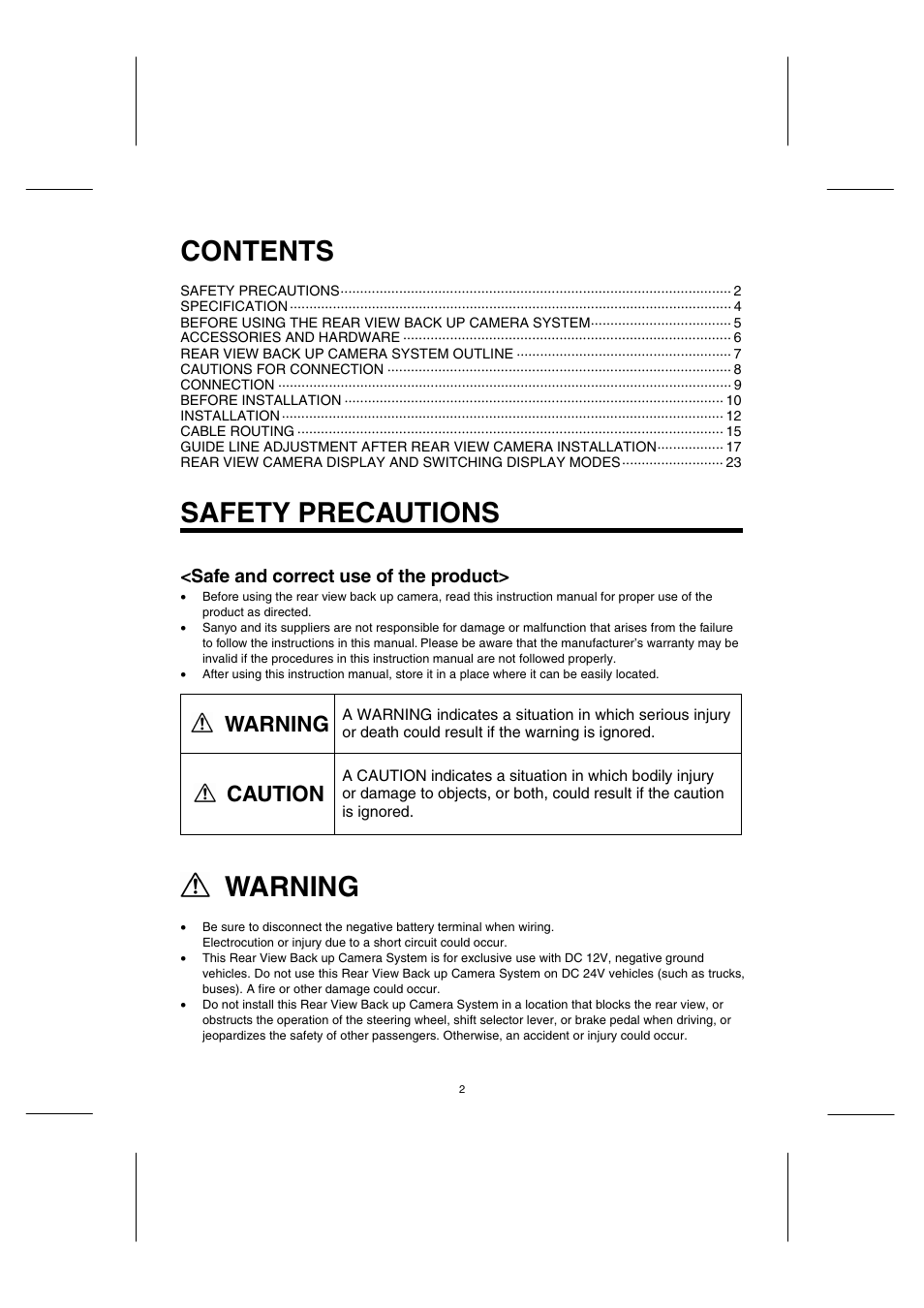 Sanyo CCA-BC200 User Manual | Page 3 / 24