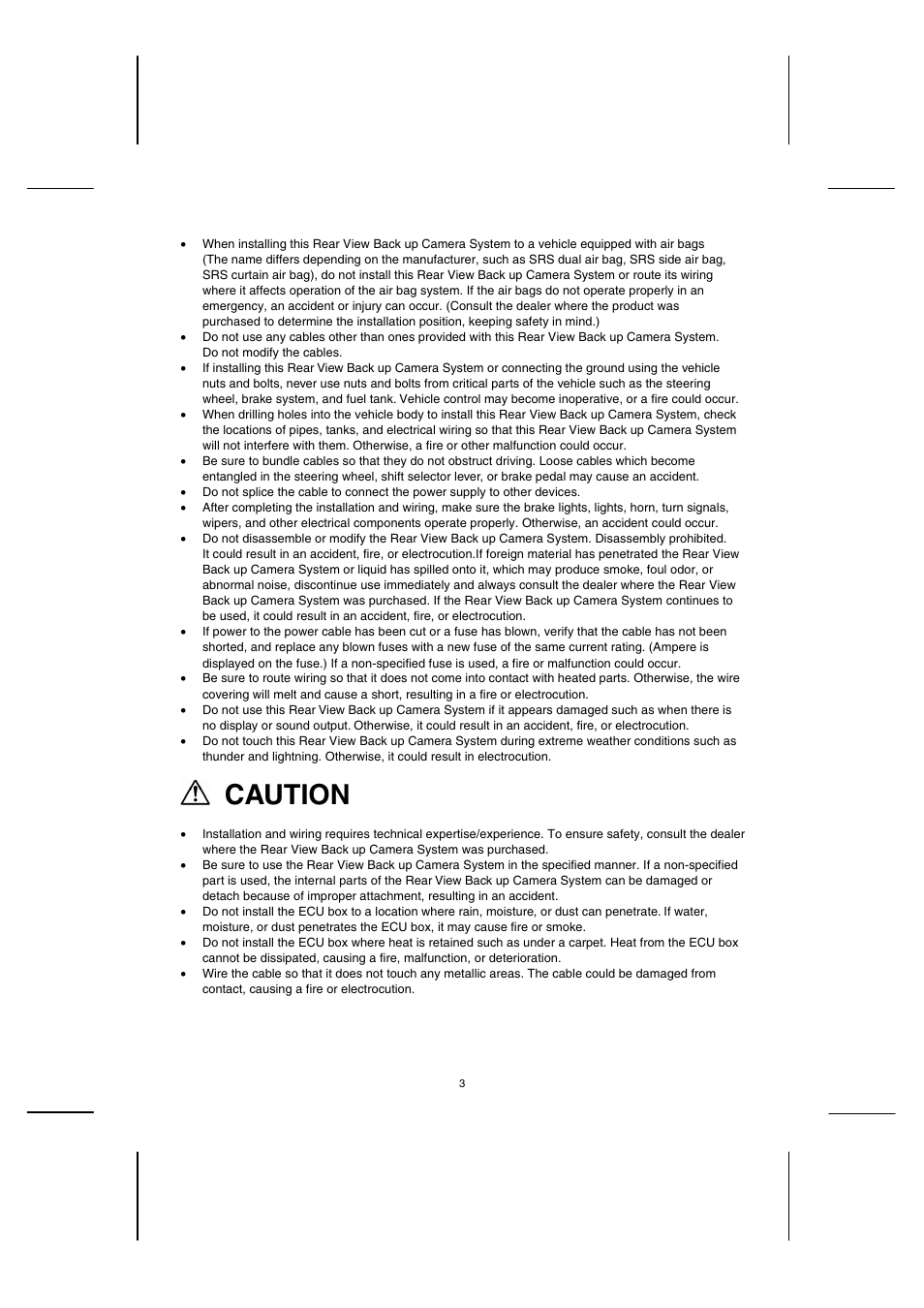 Caution | Sanyo CCA-BC200 User Manual | Page 4 / 24