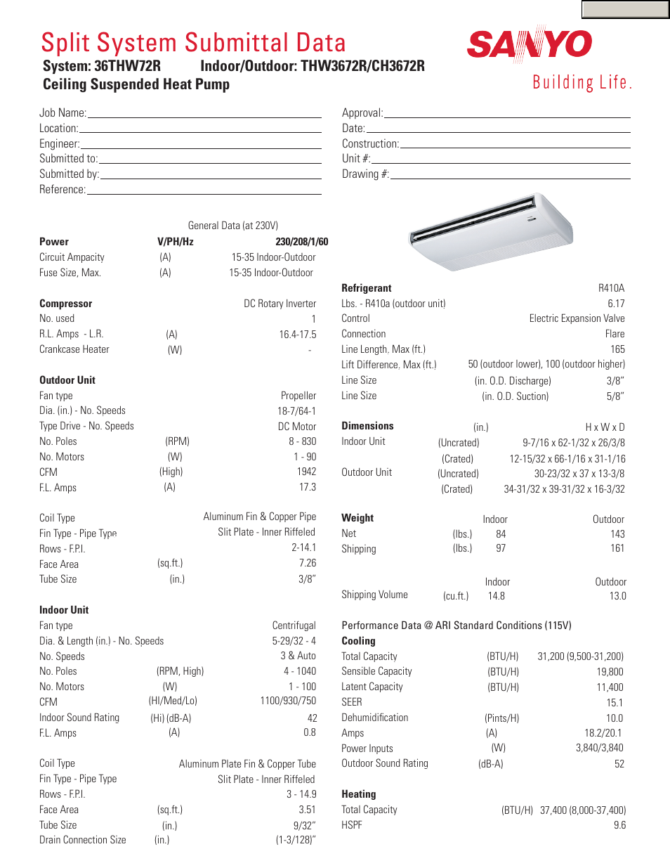 Sanyo 36T72R User Manual | 2 pages