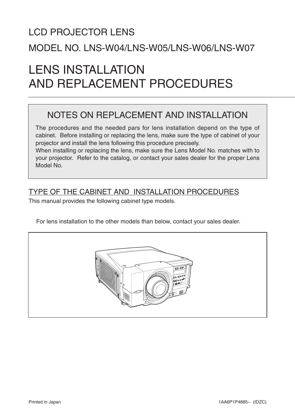 Sanyo LNS-W06 User Manual | 6 pages