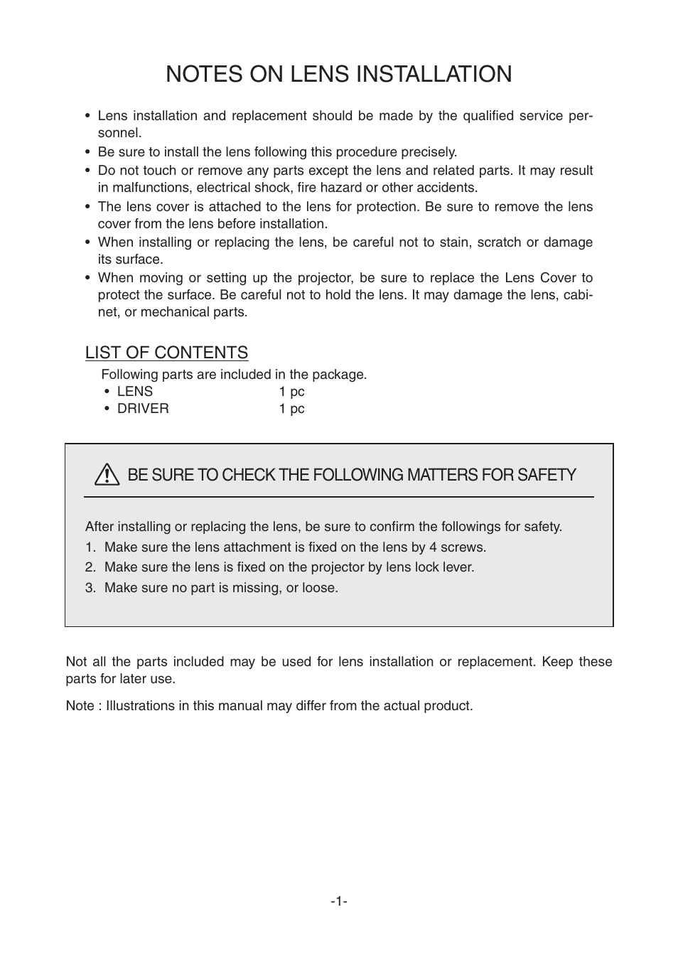 Sanyo LNS-W06 User Manual | Page 2 / 6