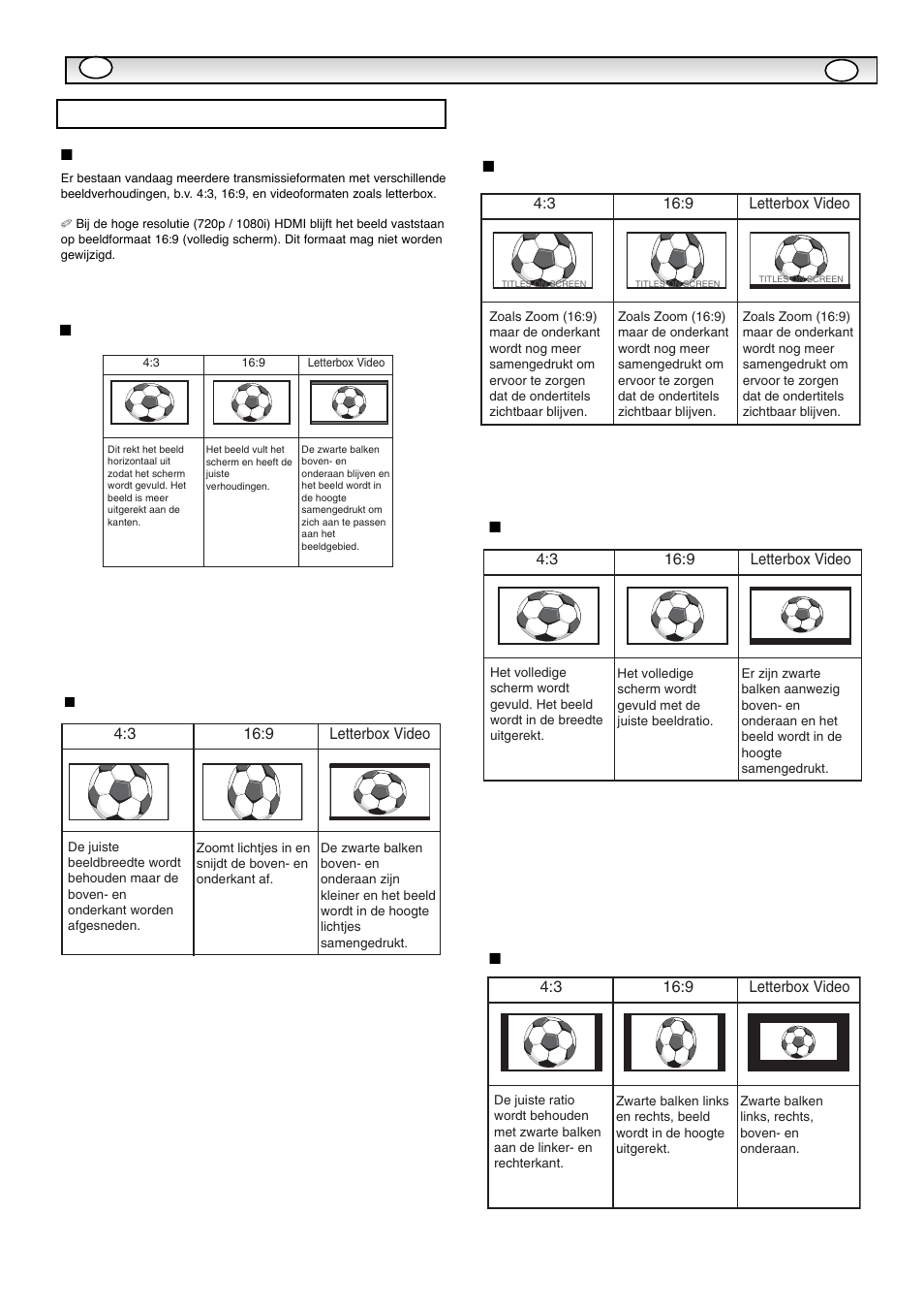 Werking | Sanyo CE42WPX1 User Manual | Page 47 / 76