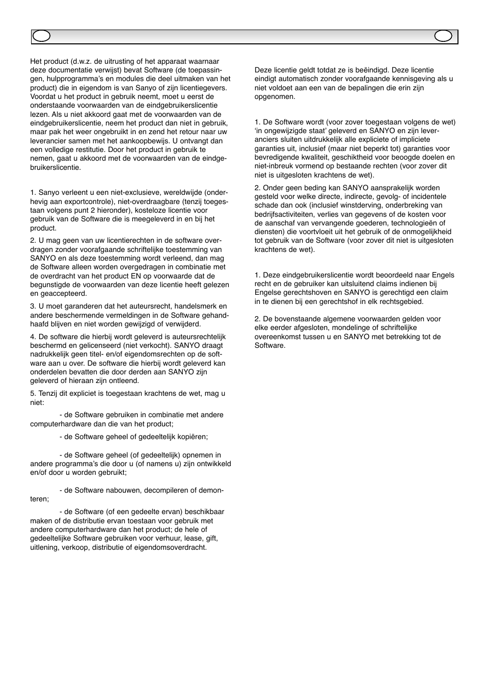 48 eindgebruikerslicentie | Sanyo CE42WPX1 User Manual | Page 48 / 76