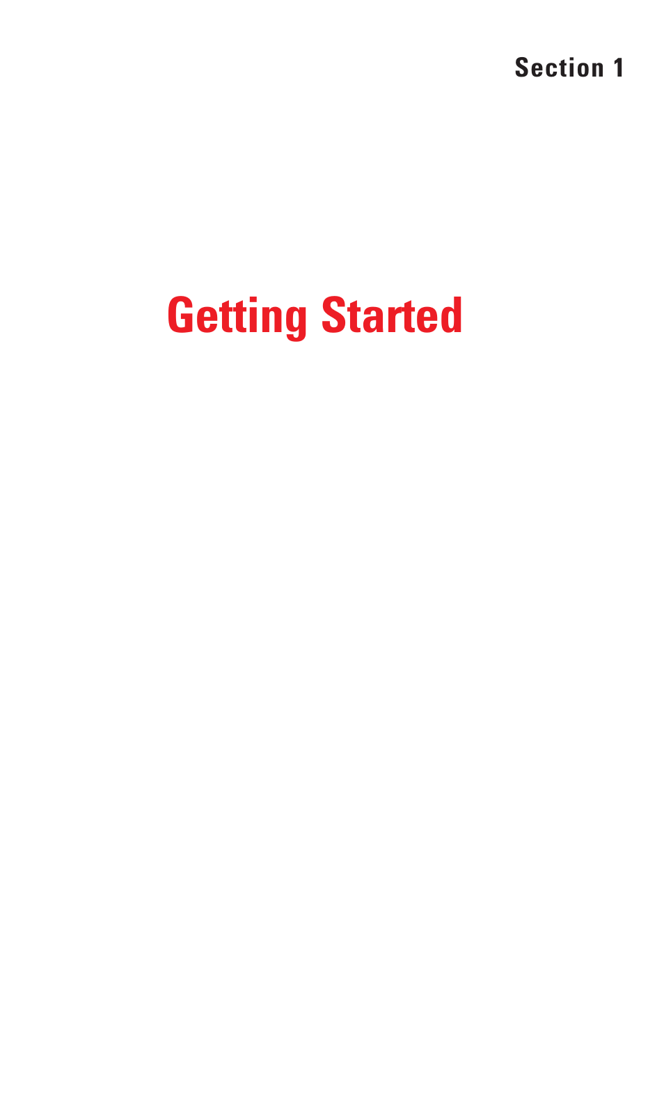 Section 1: getting started, Getting started | Sanyo RL2500 User Manual | Page 12 / 205