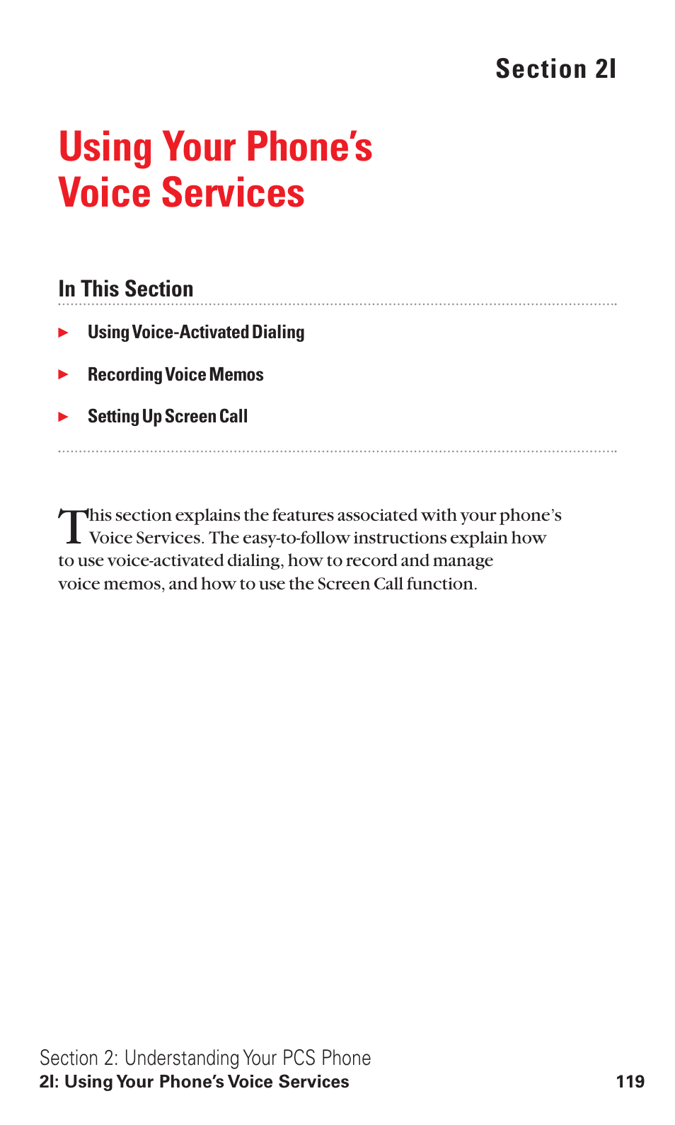 2i. using your phone’s voice services, Using your phone’s voice services | Sanyo RL2500 User Manual | Page 130 / 205