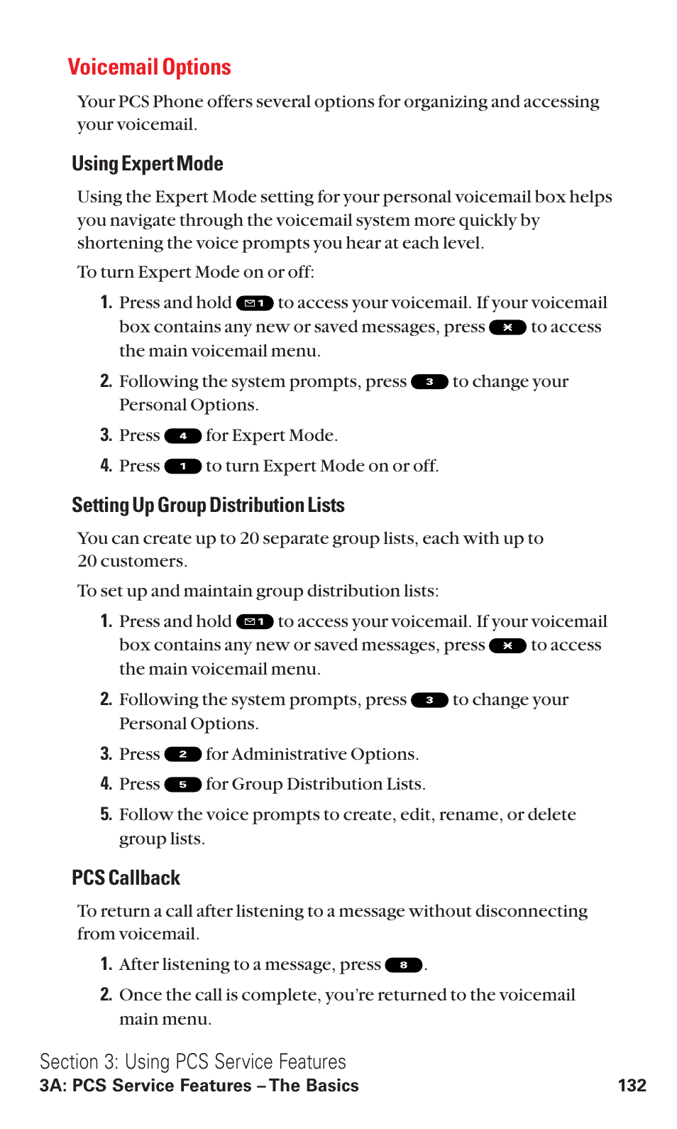 Voicemail options | Sanyo RL2500 User Manual | Page 143 / 205