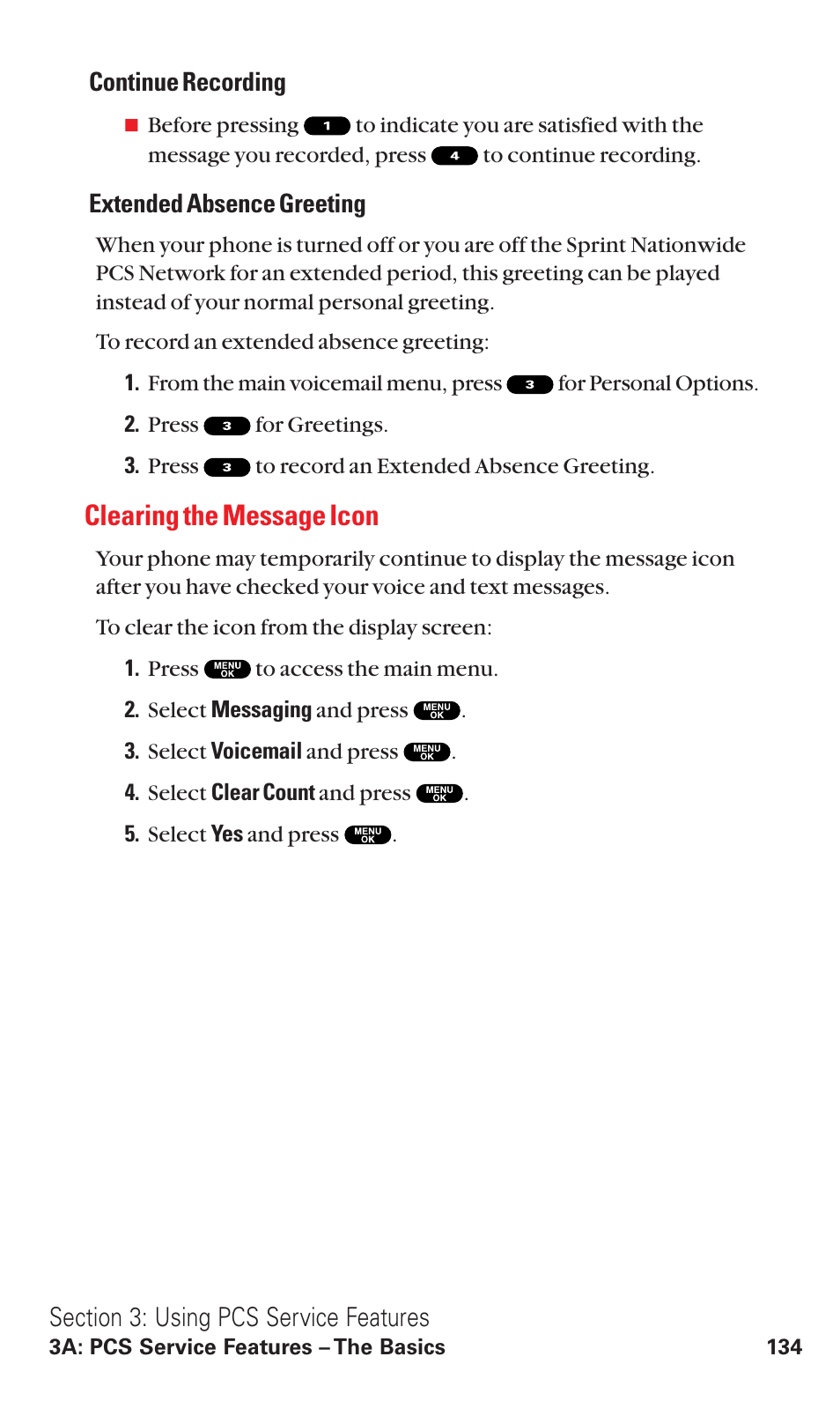 Clearing the message icon | Sanyo RL2500 User Manual | Page 145 / 205