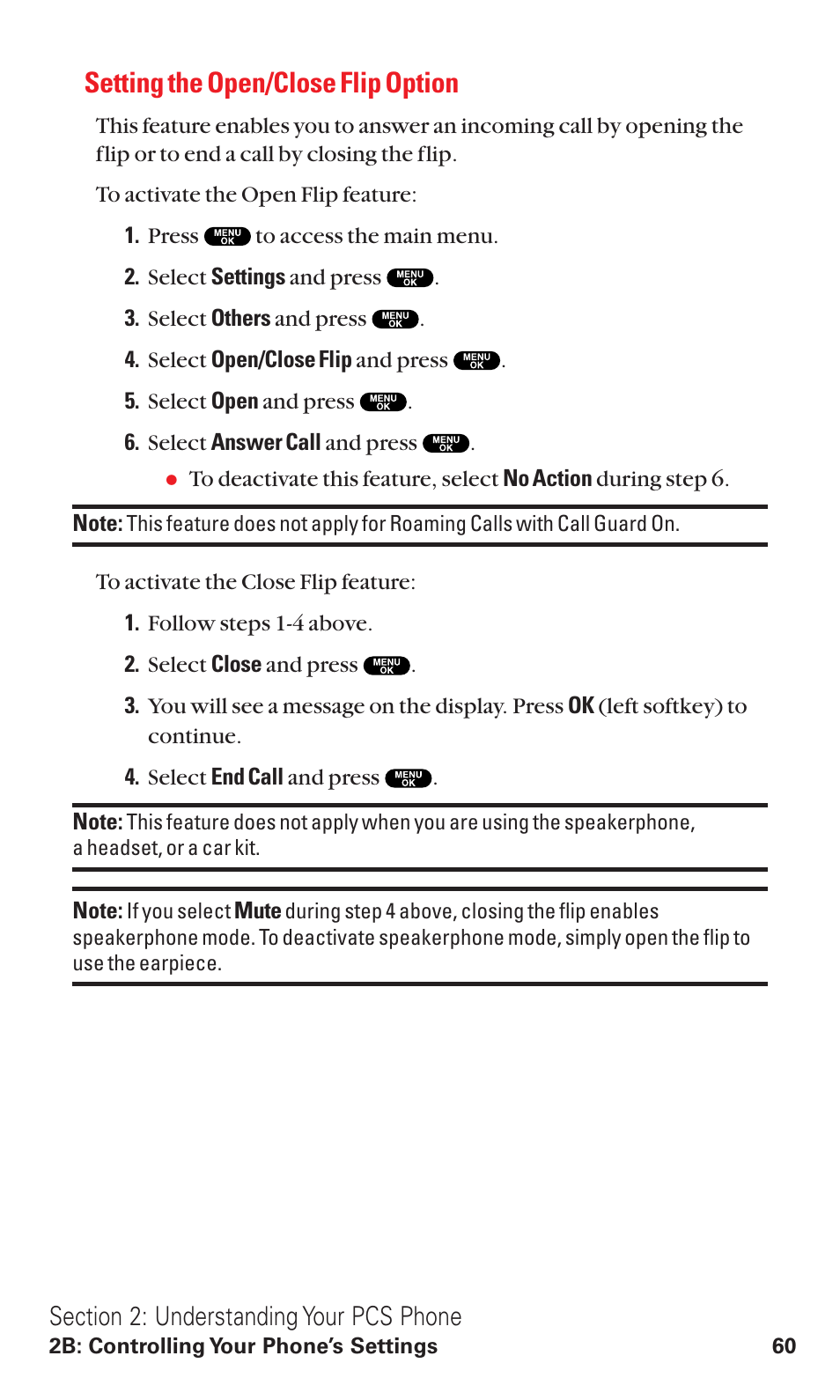 Setting the open/close flip option | Sanyo RL2500 User Manual | Page 71 / 205