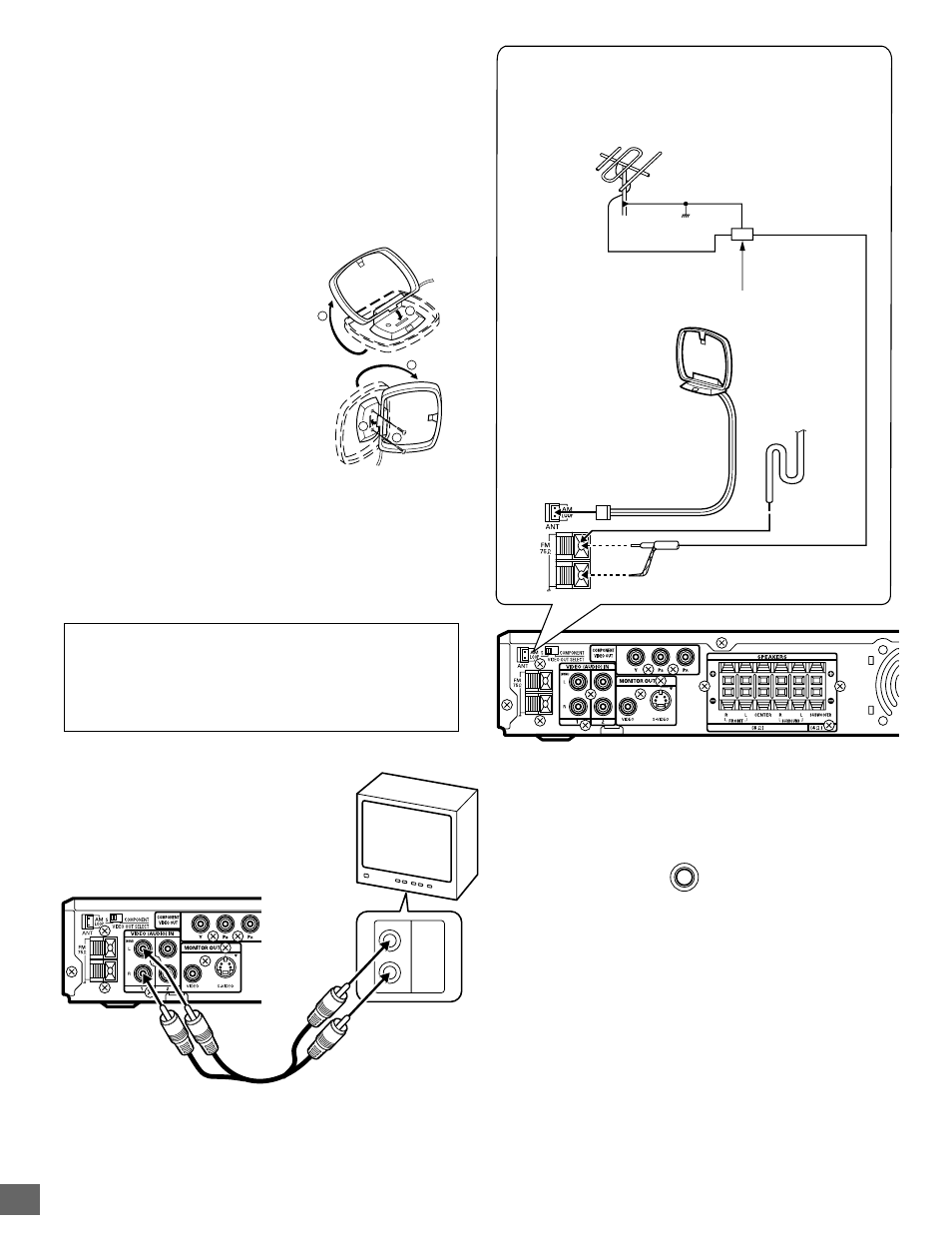 Antenna connections, Additional connection examples, Power supply | Sanyo DWM-2500 User Manual | Page 12 / 42