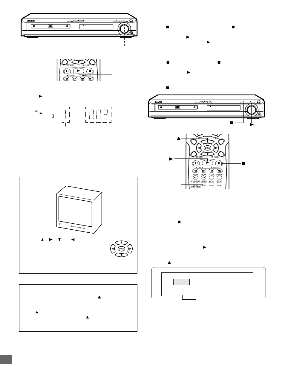 Stopping playback | Sanyo DWM-2500 User Manual | Page 18 / 42