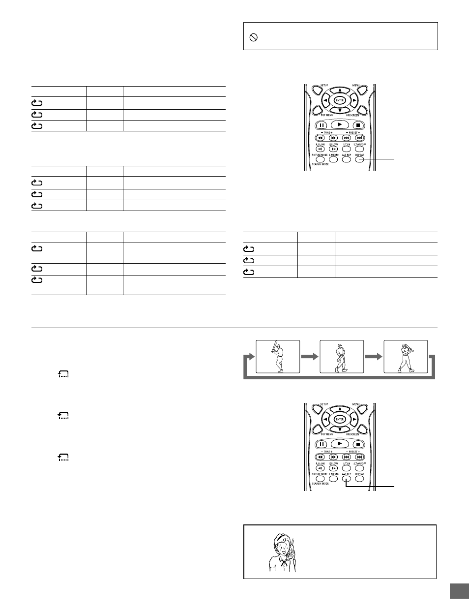 Need help? call, Designated range repeat playback (a-b repeat), Repeat playback | Sanyo DWM-2500 User Manual | Page 23 / 42