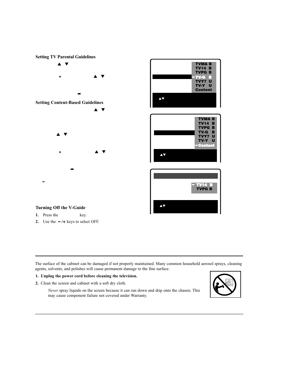 Care and cleaning | Sanyo DS24424 User Manual | Page 15 / 52