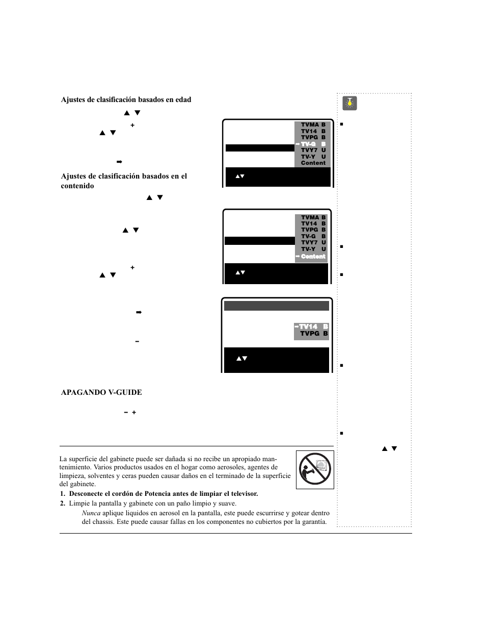 Cuidados y limpieza, Consejos rápidos | Sanyo DS24424 User Manual | Page 33 / 52