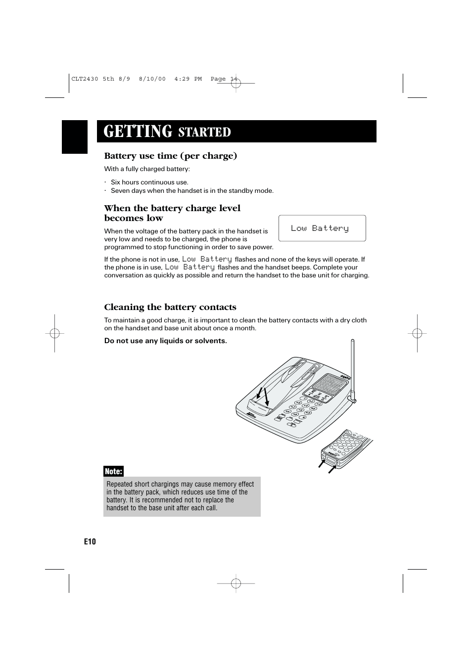 Getting, Started | Sanyo LC-2430 User Manual | Page 14 / 60