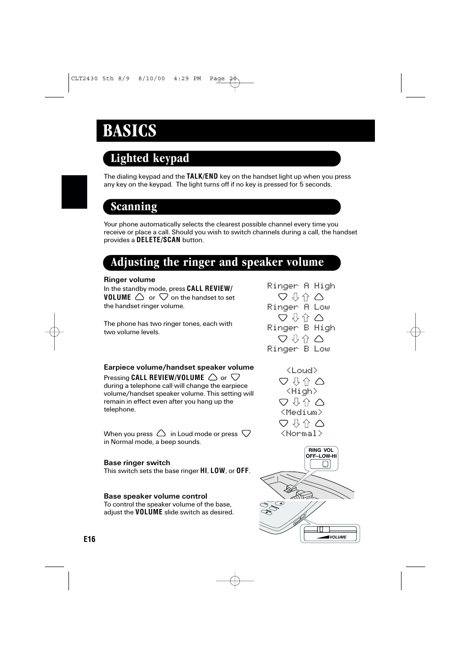 Basics | Sanyo LC-2430 User Manual | Page 20 / 60