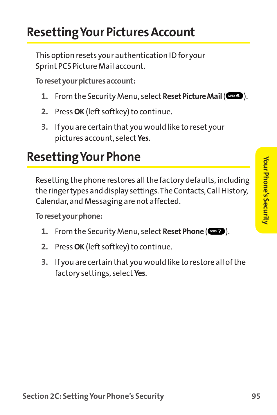 Resetting your pictures account, Resetting your phone | Sanyo MM-9000 User Manual | Page 105 / 367