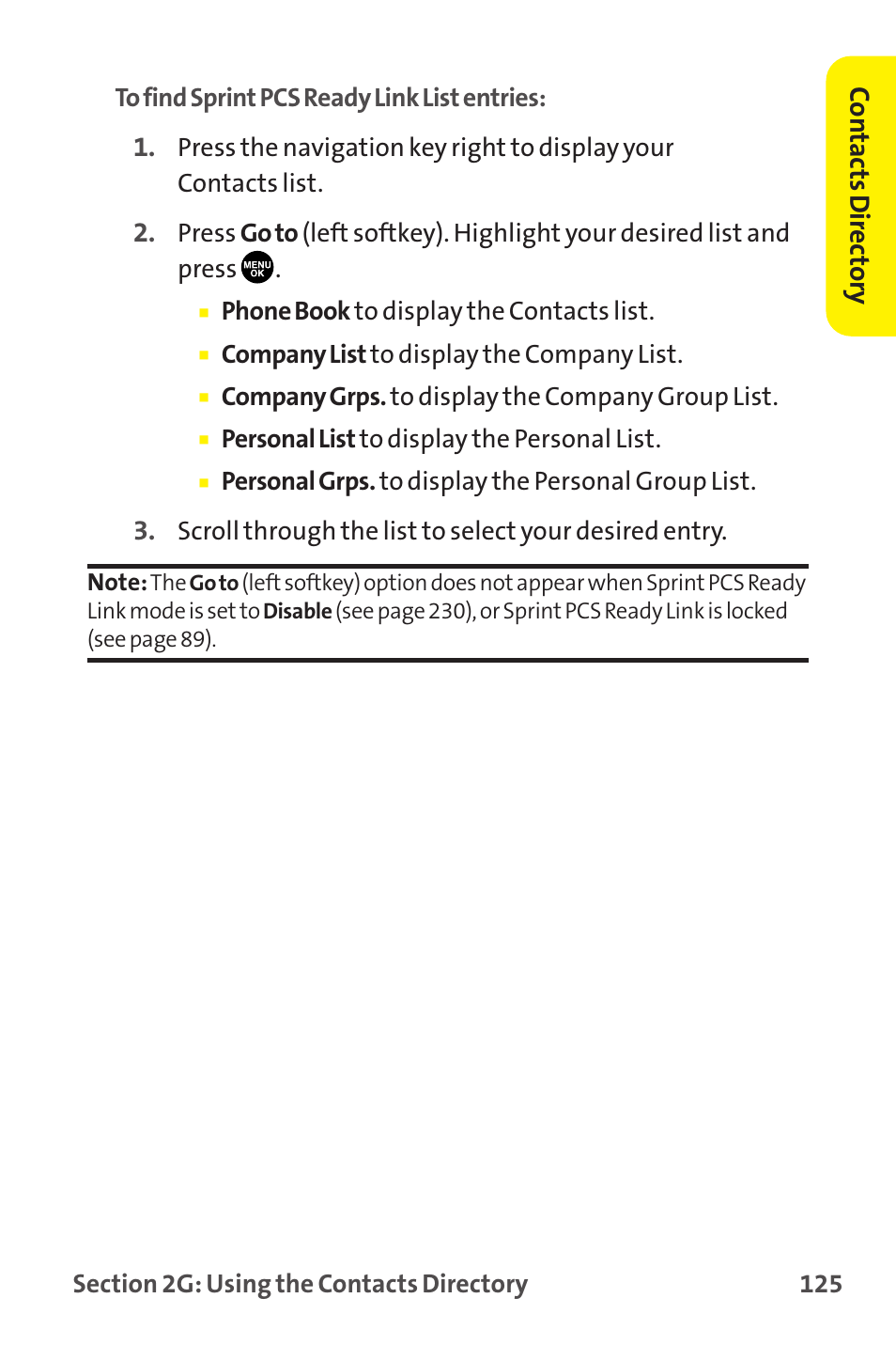 Co n tac ts dir ec tory | Sanyo MM-9000 User Manual | Page 135 / 367