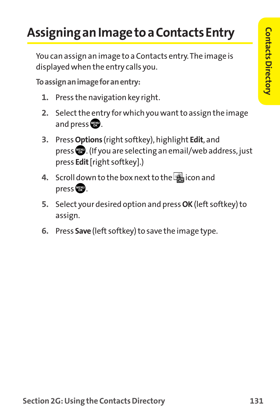 Assigning an image to a contacts entry | Sanyo MM-9000 User Manual | Page 141 / 367