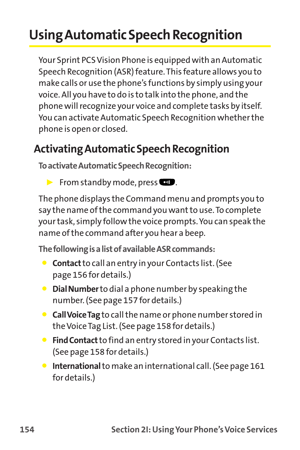 Using automatic speech recognition, Activating automatic speech recognition | Sanyo MM-9000 User Manual | Page 164 / 367