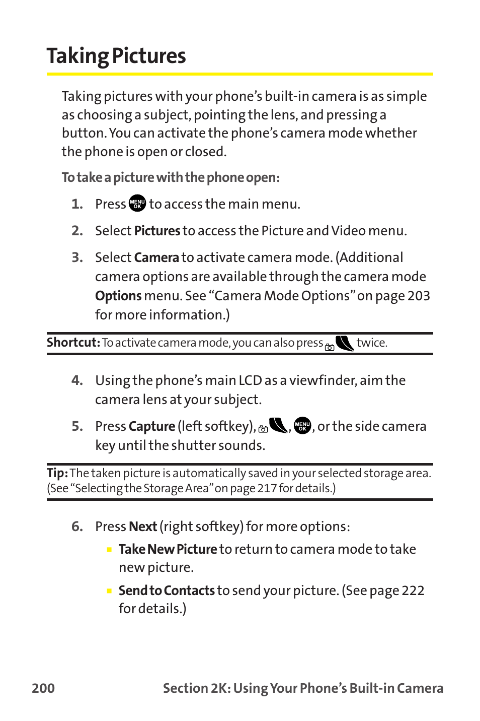 Taking pictures | Sanyo MM-9000 User Manual | Page 210 / 367