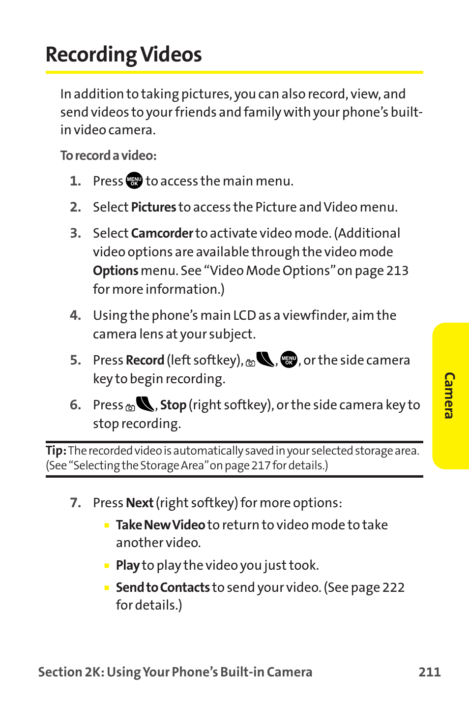 Recording videos | Sanyo MM-9000 User Manual | Page 221 / 367