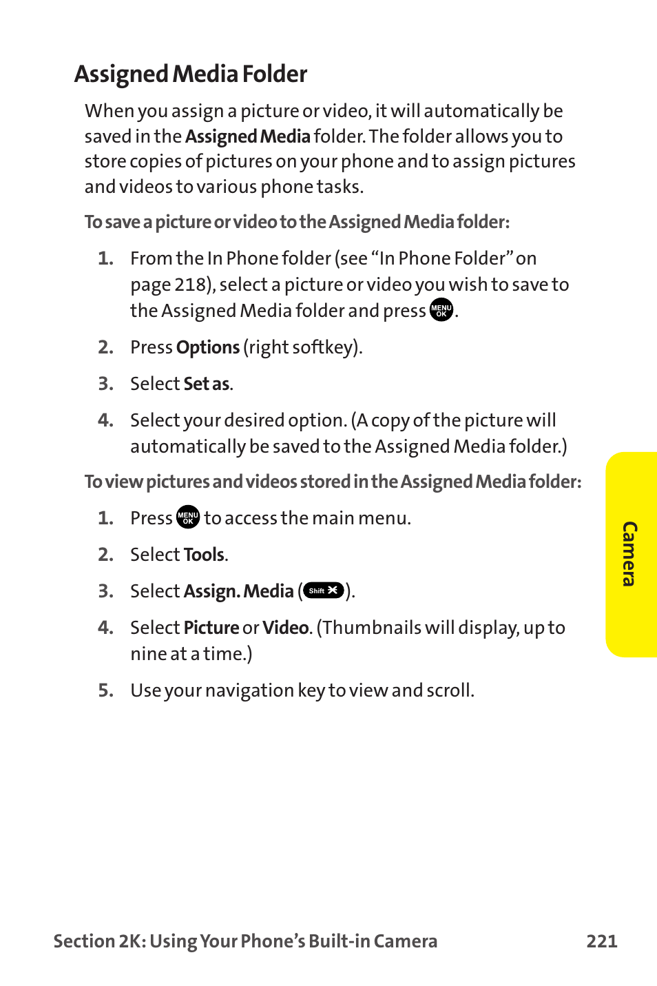 Assigned media folder | Sanyo MM-9000 User Manual | Page 231 / 367