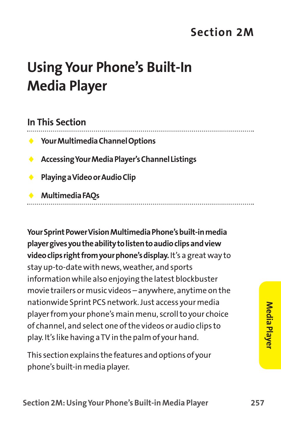 Using your phone’s built-in media player, 2m. using your phone’s built-in media player | Sanyo MM-9000 User Manual | Page 267 / 367