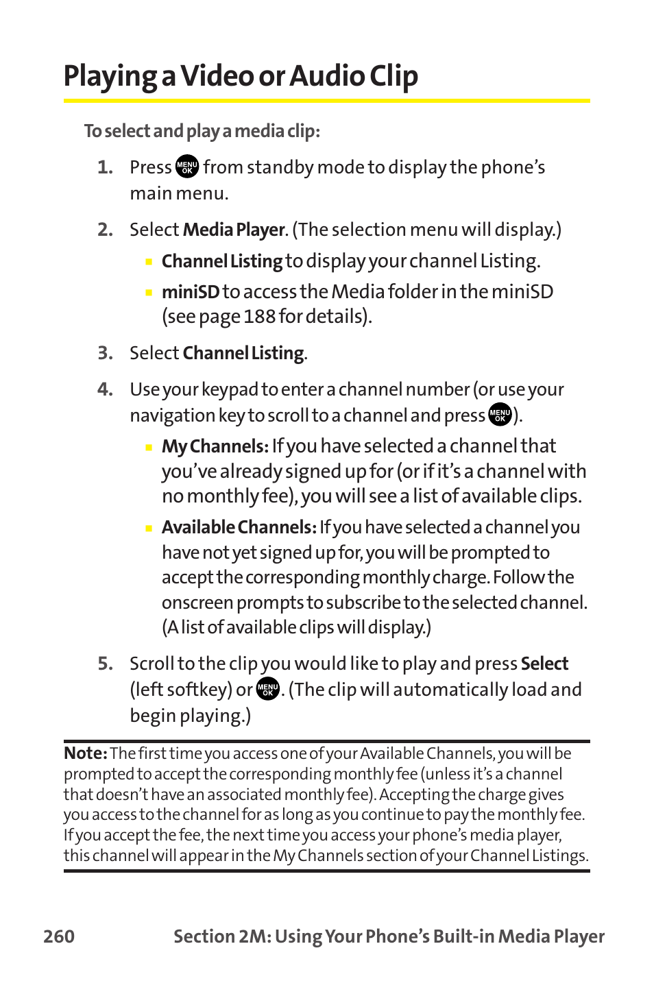 Playing a video or audio clip, Playing avideo or audio clip | Sanyo MM-9000 User Manual | Page 270 / 367