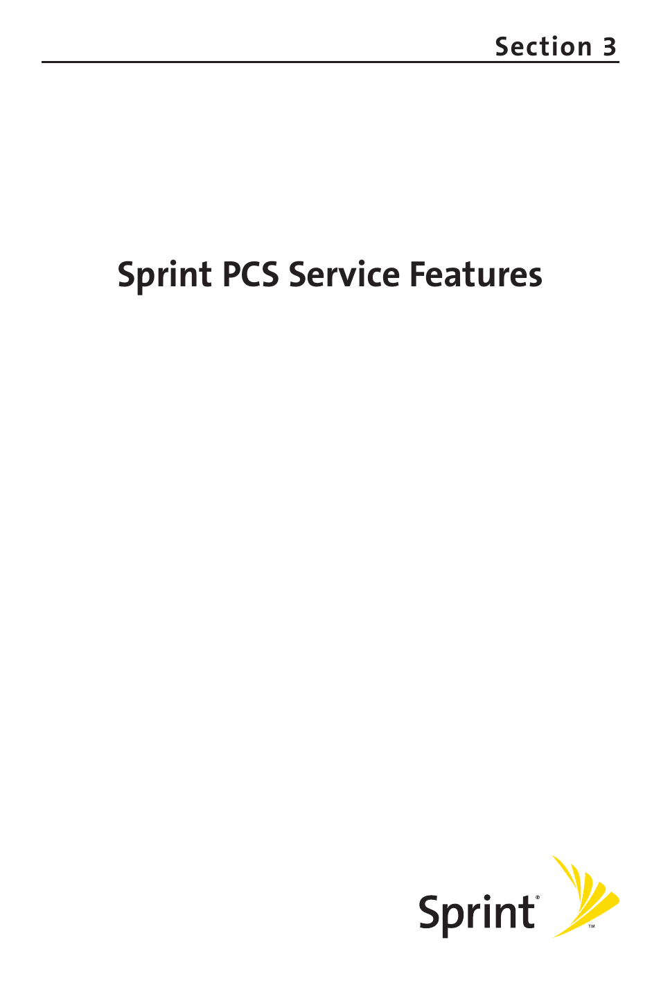 Sprint pcs service features, Section 3: sprint pcs service features | Sanyo MM-9000 User Manual | Page 275 / 367