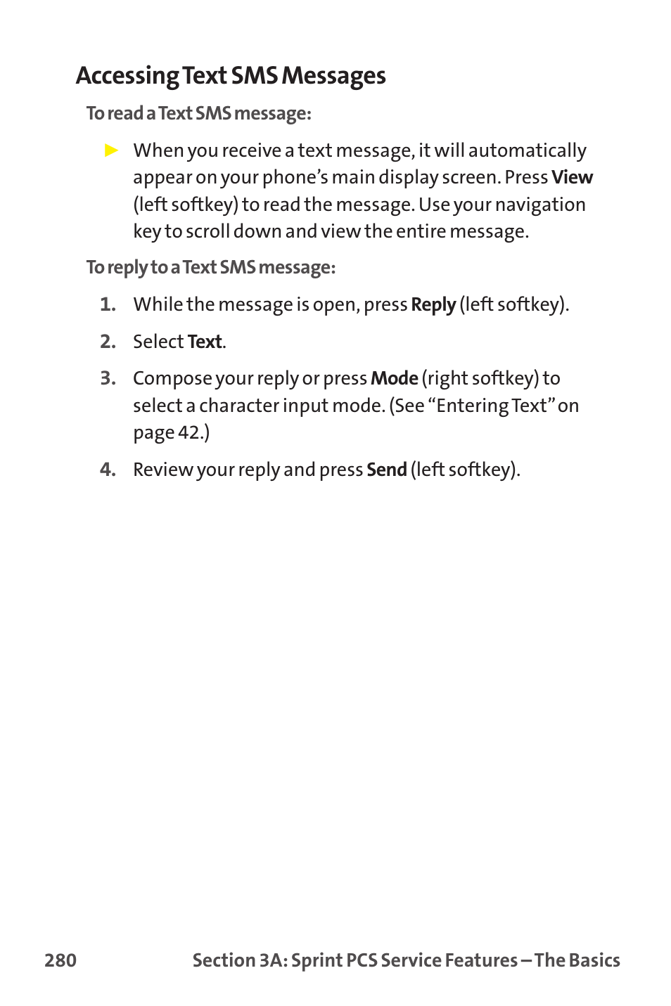 Accessingtext sms messages | Sanyo MM-9000 User Manual | Page 290 / 367