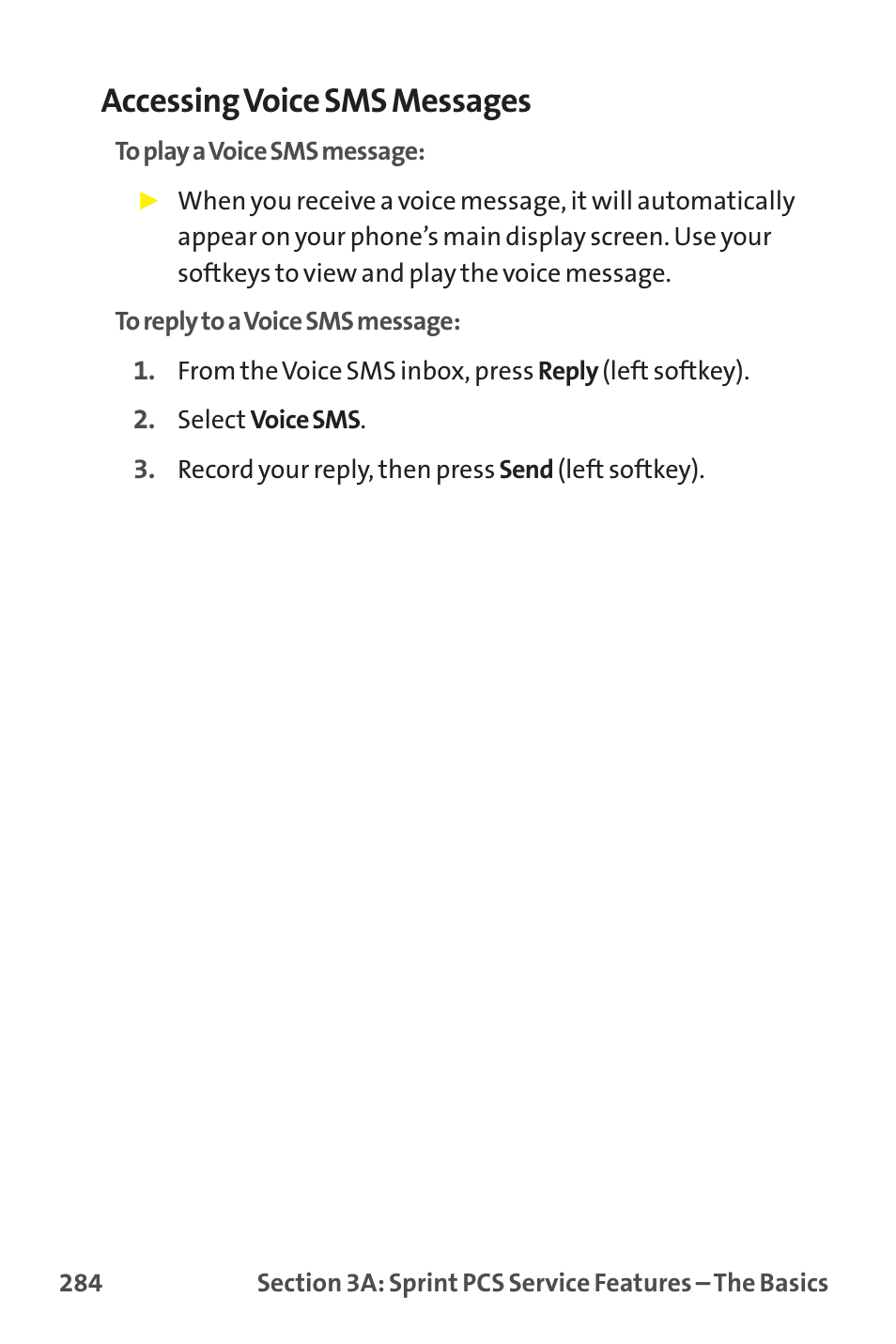 Accessingvoice sms messages | Sanyo MM-9000 User Manual | Page 294 / 367